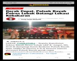 GERAK CEPAT BANTU PADAMKAN API, PO