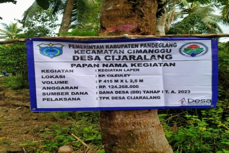 PEMBANGUNAN LAPEN DI DESA CIJARALA