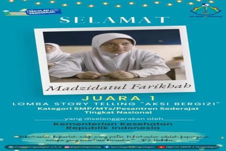 Siswa Teladan SMPN 2 Pengadegan Raih J