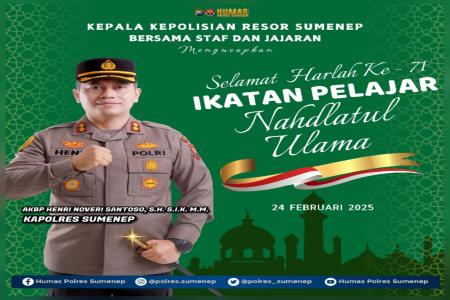 Kapolres Sumenep Ucapkan Selamat Harla