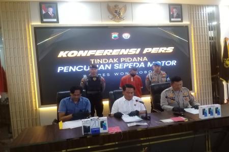 Polsek Leksono Tangkap Pencuri Motor d