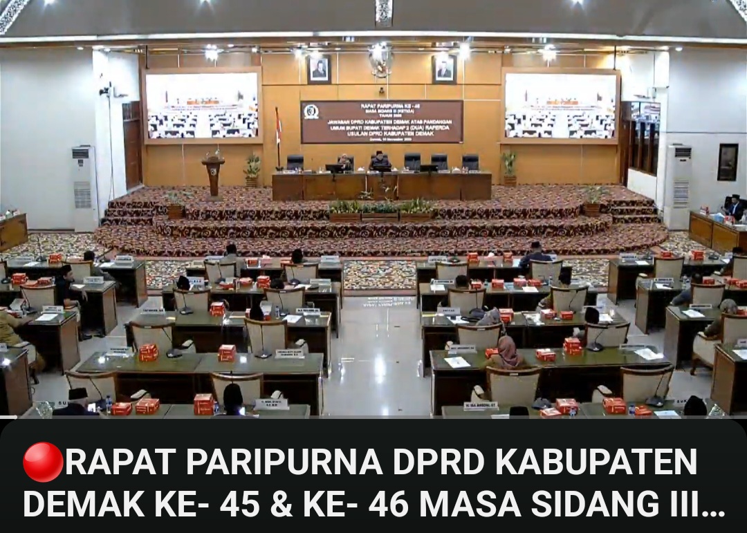 Sidang Paripurna DPRD Demak ke 46 Ketok Palu Hasil Reses: Aspirasi Warga Resmi Naik ke Meja Kebijaka